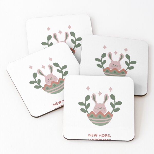 Artikelvorschau, New Hope Happiness Bunny Design, Cute Rabbit Quote, Positive Vibes Animal Art, Happy Easter Style Gift entworfen und verkauft von gluxdesing.