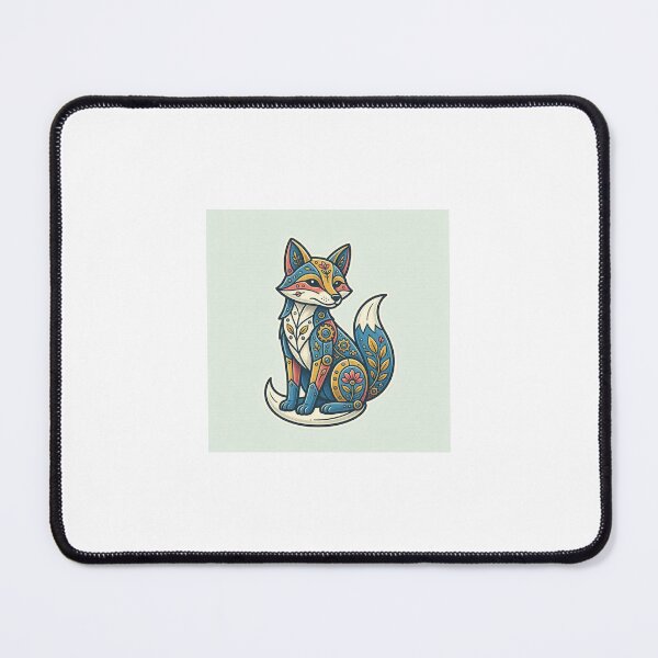 Item preview, Ornate Folk Art Fox Illustration Print designed and sold by EmylDesigns.