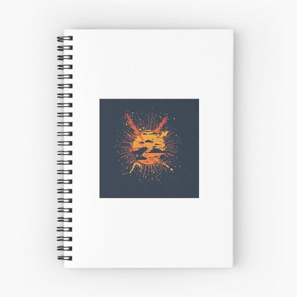 Item preview, Retro Graphic Sunset and Ocean Wave Illustration designed and sold by EmylDesigns.