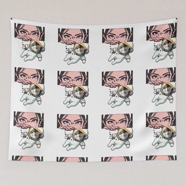 Item preview, Anime Girl and AstroCat Streetwear Art designed and sold by Xyshope.
