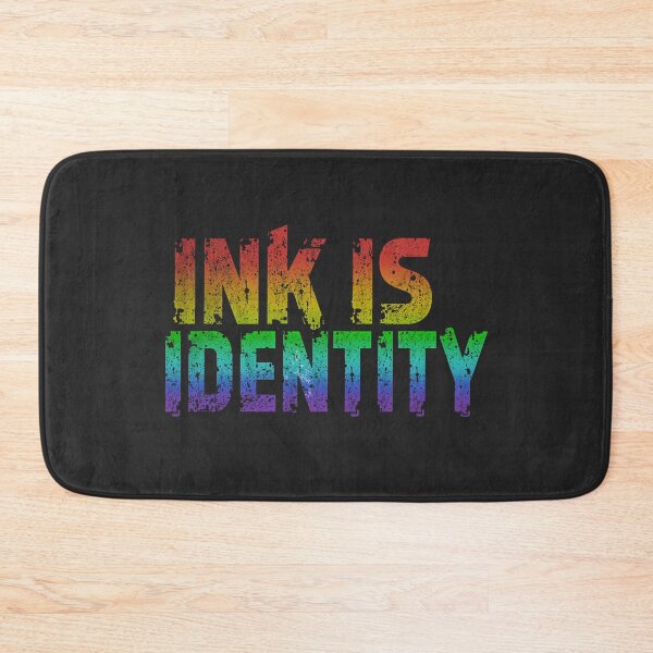 Item preview, Ink Is Identity LGBTQ Pride Tattoo Artist Quote designed and sold by EchoPrint Co..