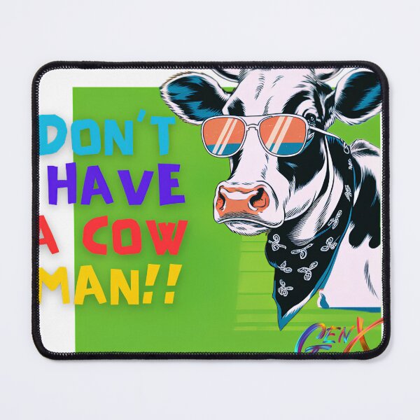 Item preview, Don't Have A Cow Man - Funny 80s Slang Gen X Retro Vintage Cow Sunglasses Shirt designed and sold by SEGc.