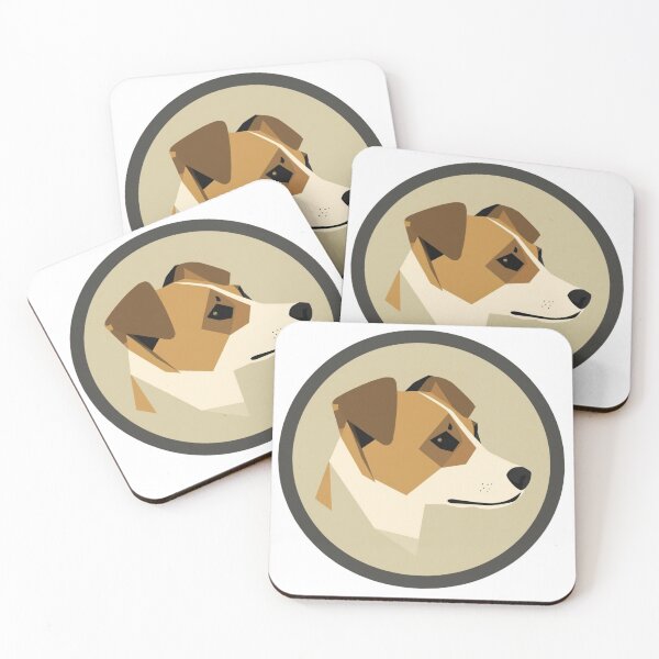 Item preview, Elegant Jack Russell Terrier Dog Profile in Muted Circle designed and sold by Prints by Mat.