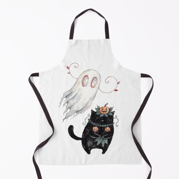 Item preview, Spooky Black cat and ghost designed and sold by HegArt23.