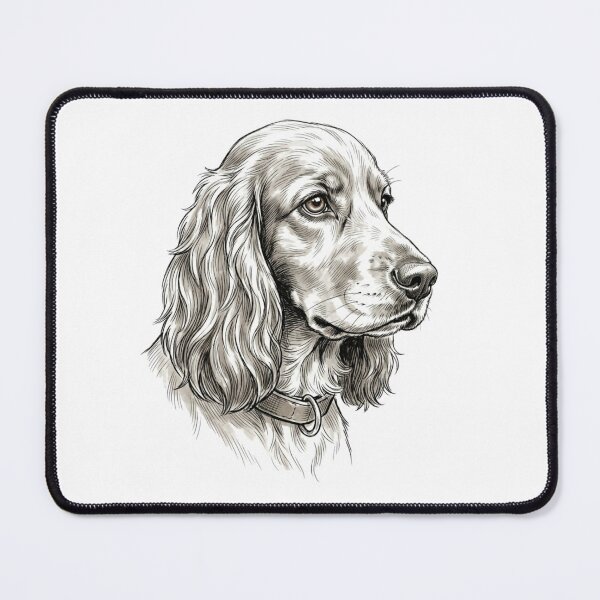 Item preview, Continuous Line Cocker Spaniel Dog on White Background designed and sold by Prints by Mat.