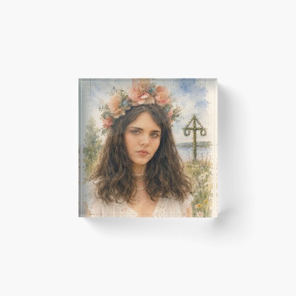 Item preview, Nordic Flower Crown Maiden designed and sold by Weird & wonderful .