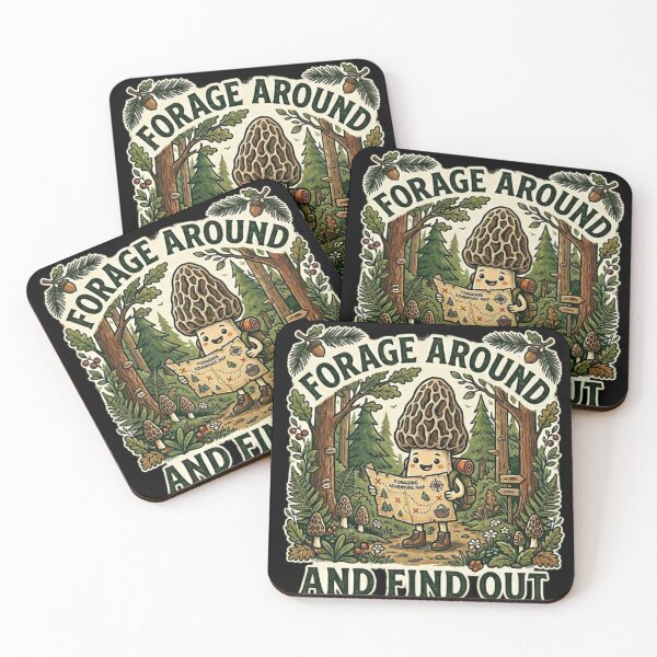 Item preview, Cute Morel Mushroom Foraging Vintage Adventure Graphic . designed and sold by  BreedCraft Studio.