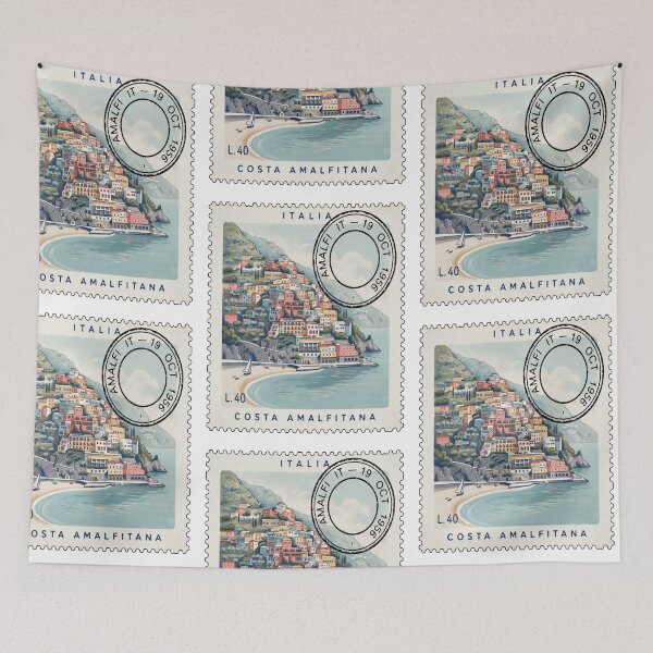 Item preview, Amalfi Coast Italy Coastal Postage Stamp Travel Sticker designed and sold by stickercuffs.