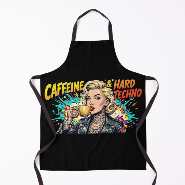 Item preview, Caffeine And Hard Techno Underground Rave Girl designed and sold by SPAZE-Typo.