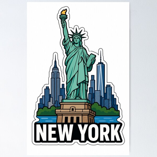Item preview, New York Travel Sticker - New York USA Souvenir Gift designed and sold by VisualArtsOasis.