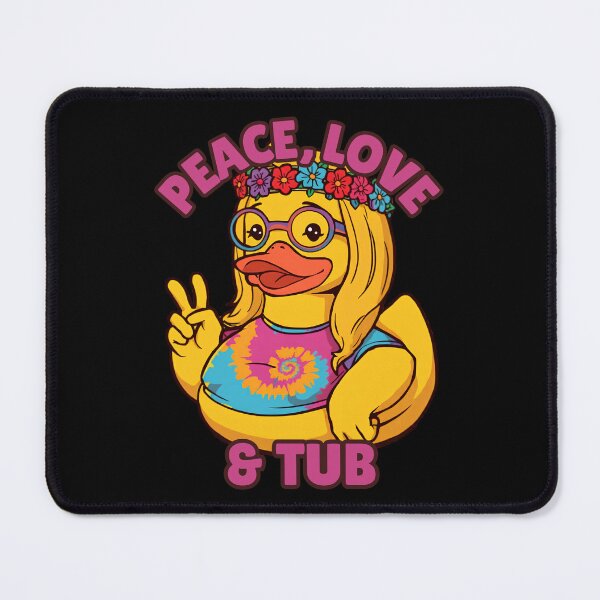 Item preview, Hippie Quacker – Peace, Love & Tub designed and sold by RubberQuack.