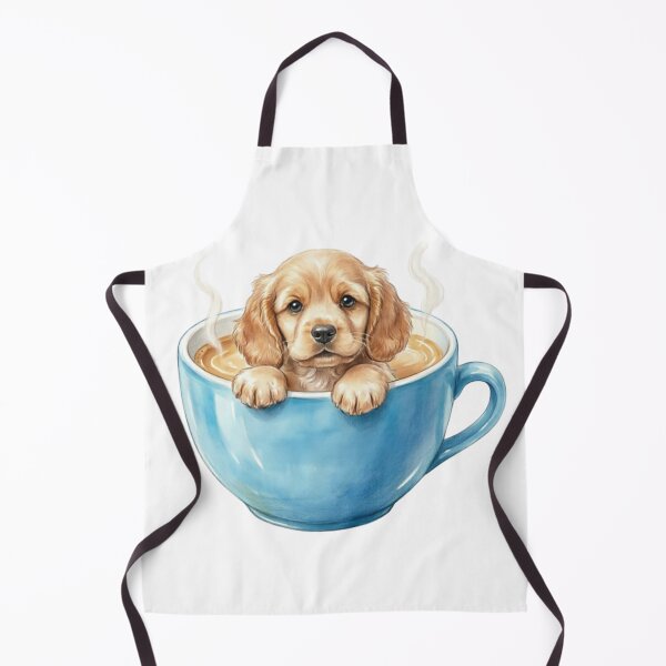 Item preview, Cocker Spaniel Dog in Blue Coffee Teacup Circle designed and sold by Prints by Mat.