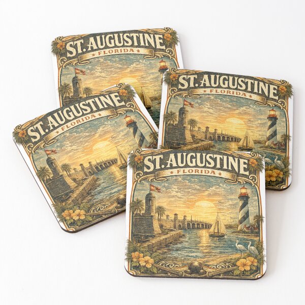 Item preview, Vintage St Augustine Florida Coastal Charm designed and sold by ButterflyHolly Resource.