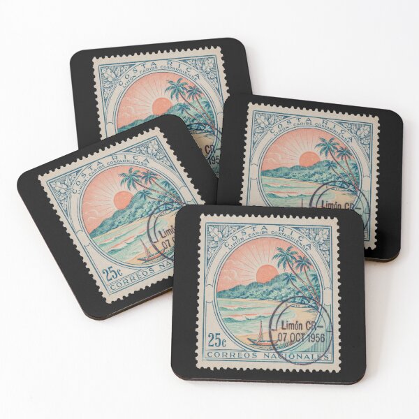 Item preview, Limon Costa Rica Coastal Postage Stamp Travel Sticker designed and sold by stickercuffs.