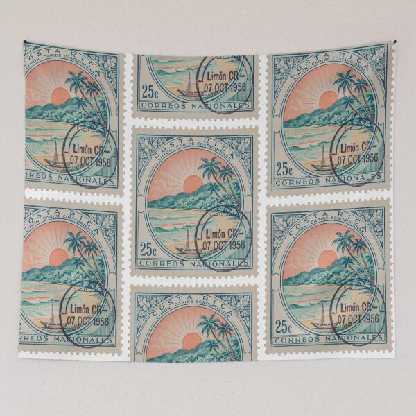 Item preview, Limon Costa Rica Coastal Postage Stamp Travel Sticker designed and sold by stickercuffs.