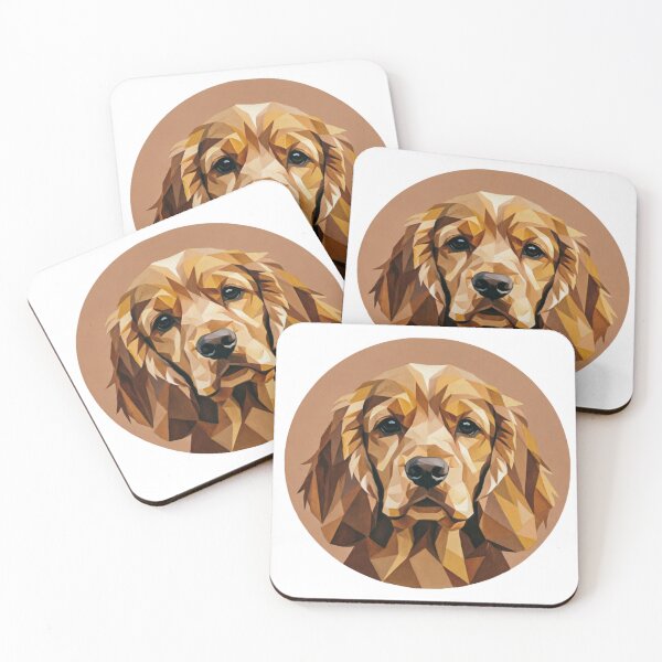 Item preview, Cocker Spaniel Dog Low Poly Geometric Amber Golden  designed and sold by Prints by Mat.