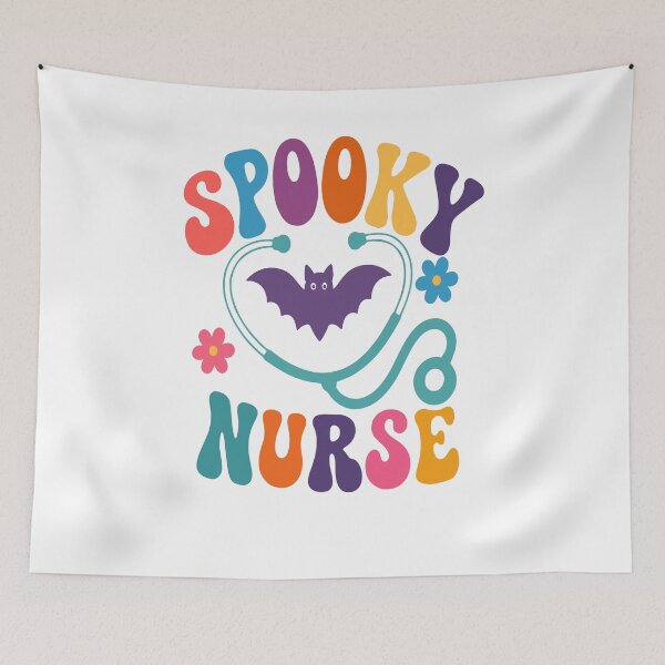 Item preview, Spooky Nurse Retro Halloween Groovy Stethoscope Gift designed and sold by Glotify.