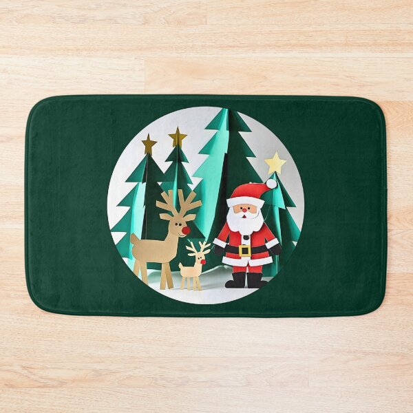 Item preview, Paper Christmas Scene Diorama Santa Reindeer designed and sold by TackyTime.