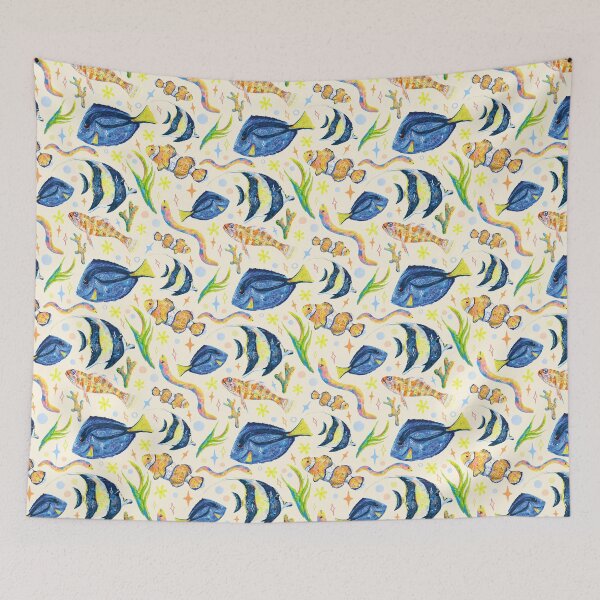 Item preview, Tropical Fish Illustrated Pattern  designed and sold by ByLeesh.