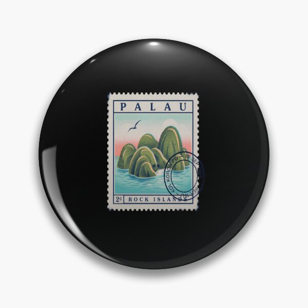 Item preview, Koror Palau Coastal Postage Stamp Retro Travel Sticker designed and sold by stickercuffs.