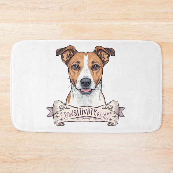 Item preview, Jack Russell Terrier dog pawsitivity ribbon vintage profile designed and sold by Prints by Mat.