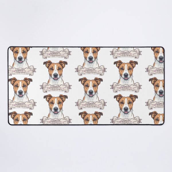 Item preview, Jack Russell Terrier dog pawsitivity ribbon vintage profile designed and sold by Prints by Mat.