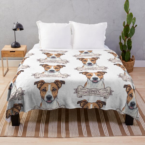 Item preview, Jack Russell Terrier dog pawsitivity ribbon vintage profile designed and sold by Prints by Mat.