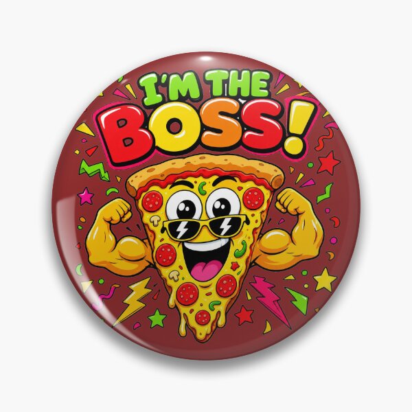 Item preview, I'm The Boss Pizza – Funny Strong Muscle Slice with Sunglasses Art designed and sold by puzzell.