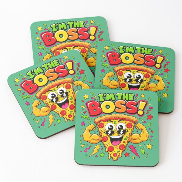 Item preview, I'm The Boss Pizza – Funny Strong Muscle Slice with Sunglasses Art designed and sold by puzzell.
