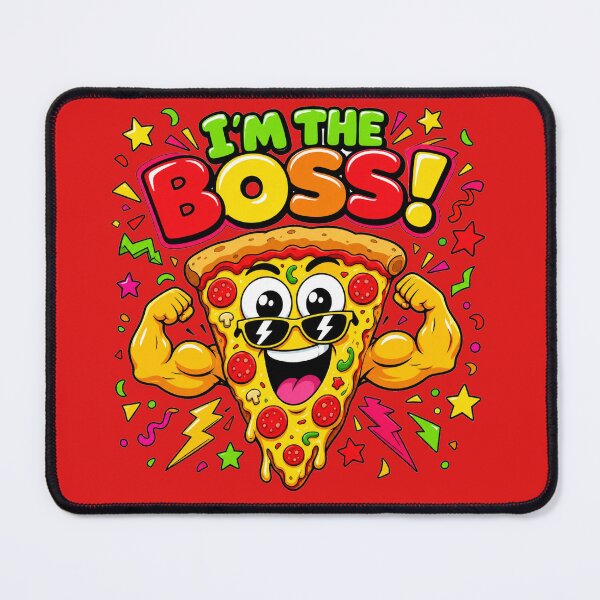Item preview, I'm The Boss Pizza – Funny Strong Muscle Slice with Sunglasses Art designed and sold by puzzell.