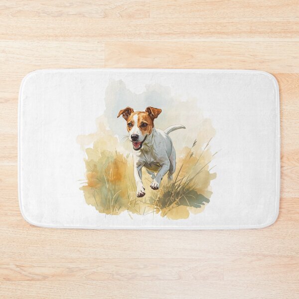 Item preview, Jack Russell Terrier Dog jumping in green grass designed and sold by Prints by Mat.