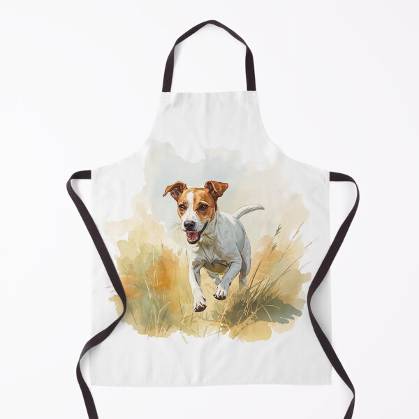 Item preview, Jack Russell Terrier Dog jumping in green grass designed and sold by Prints by Mat.