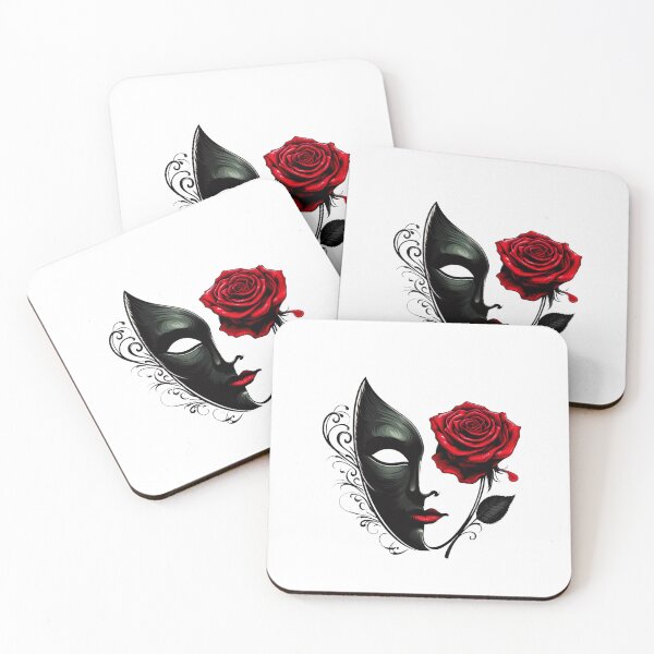Artikelvorschau, Das Phantom der Oper – Die rote und schwarze Maske entworfen und verkauft von NerdiPop.