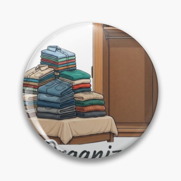 Item preview, Funny Organized Clothes Meme Neat Bed Empty Wardrobe designed and sold by Northern Glow Art.