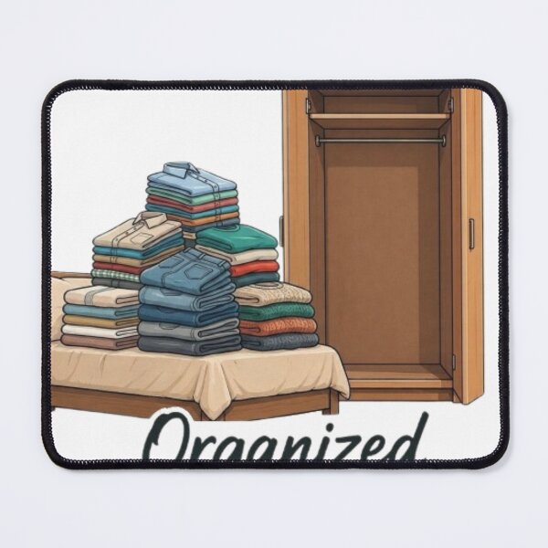 Item preview, Funny Organized Clothes Meme Neat Bed Empty Wardrobe designed and sold by Northern Glow Art.