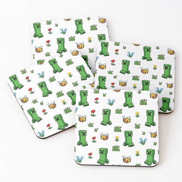 Item preview, Minecraft Creeper Bees Pattern designed and sold by LyssasMindArt.