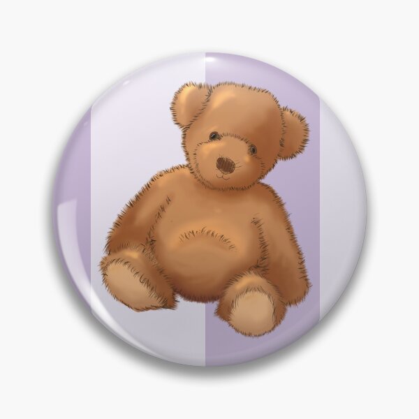 Item preview, Teddy bear on soft lavender stripe designed and sold by OhNoNotAgain42.