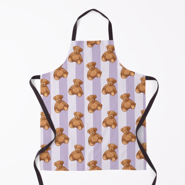 Item preview, Teddy bear on soft lavender stripe designed and sold by OhNoNotAgain42.