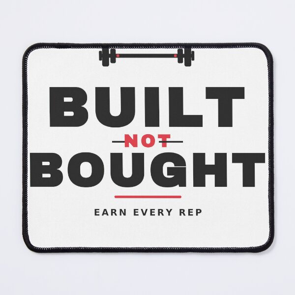 Item preview, Built Not Bought Gym Shirt — Weightlifting Workout Tee designed and sold by UrbanPrintVibes.