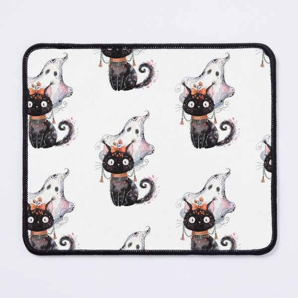 Item preview, Spooky Black cat and ghost designed and sold by HegArt23.