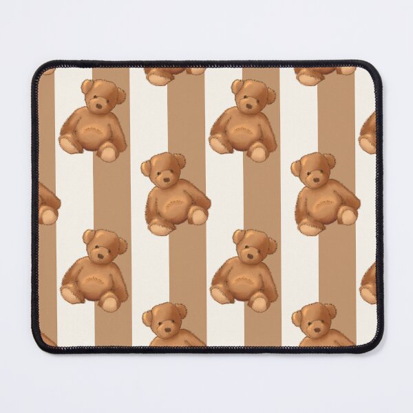 Item preview, Teddy bear on soft brown stripe designed and sold by OhNoNotAgain42.
