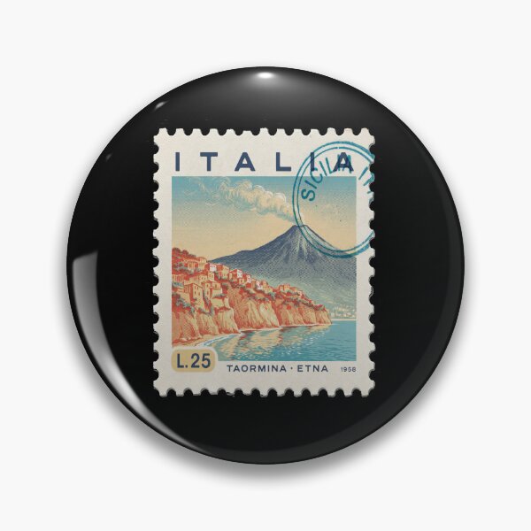 Item preview, Sicily Italy Coastal Postage Stamp Retro Travel Sticker designed and sold by stickercuffs.