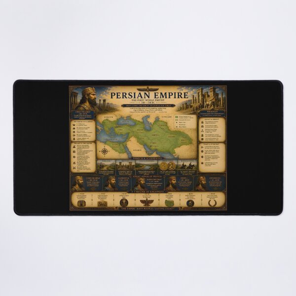 Item preview, Persian Empire Map Poster | Achaemenid Empire of Cyrus the Great Historical Artwork designed and sold by RockyLambda.