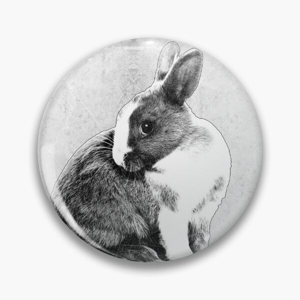 Item preview, Dutch Rabbit Dark Nature Portrait Alert Fur Detail Art designed and sold by Ghoul Enterprises.