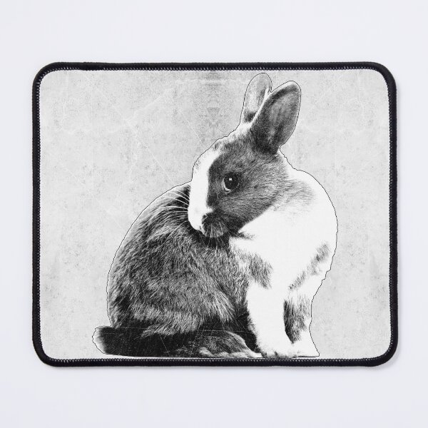 Item preview, Dutch Rabbit Dark Nature Portrait Alert Fur Detail Art designed and sold by Ghoul Enterprises.