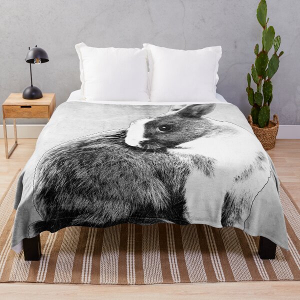 Item preview, Dutch Rabbit Dark Nature Portrait Alert Fur Detail Art designed and sold by Ghoul Enterprises.