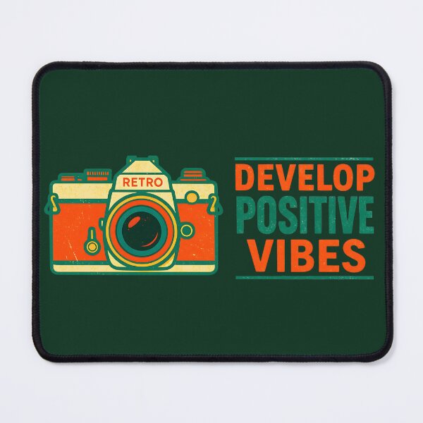 Item preview, Develop Positive Vibes Retro Camera designed and sold by ZETORA Studio.