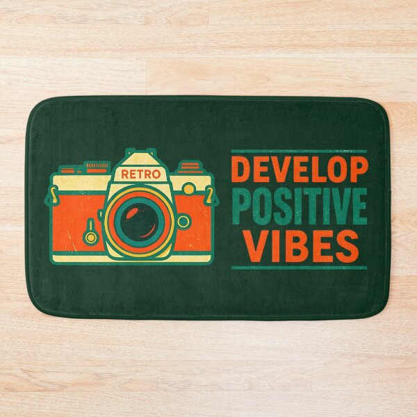 Item preview, Develop Positive Vibes Retro Camera designed and sold by ZETORA Studio.