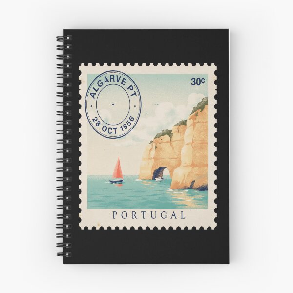 Item preview, Algarve Portugal Coastal Postage Stamp Retro Travel Sticker designed and sold by stickercuffs.