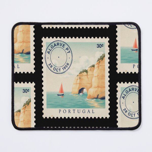 Item preview, Algarve Portugal Coastal Postage Stamp Retro Travel Sticker designed and sold by stickercuffs.